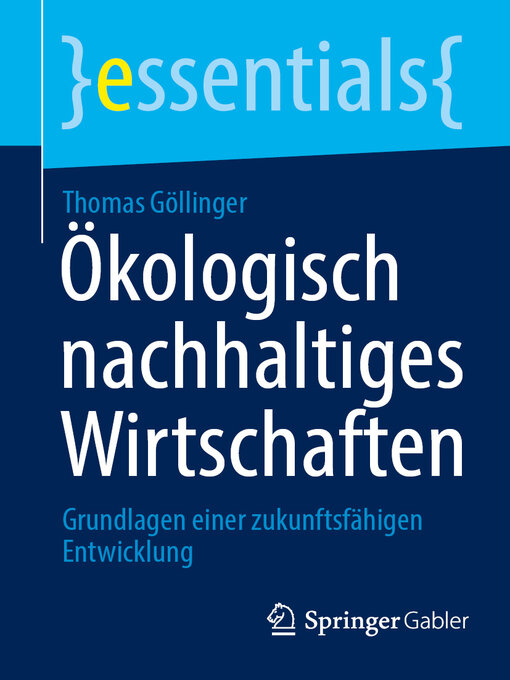 Title details for Ökologisch nachhaltiges Wirtschaften by Thomas Göllinger - Available